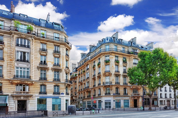 Fototapeta na wymiar Miasto, miejski widok na budynek w Paris.France.