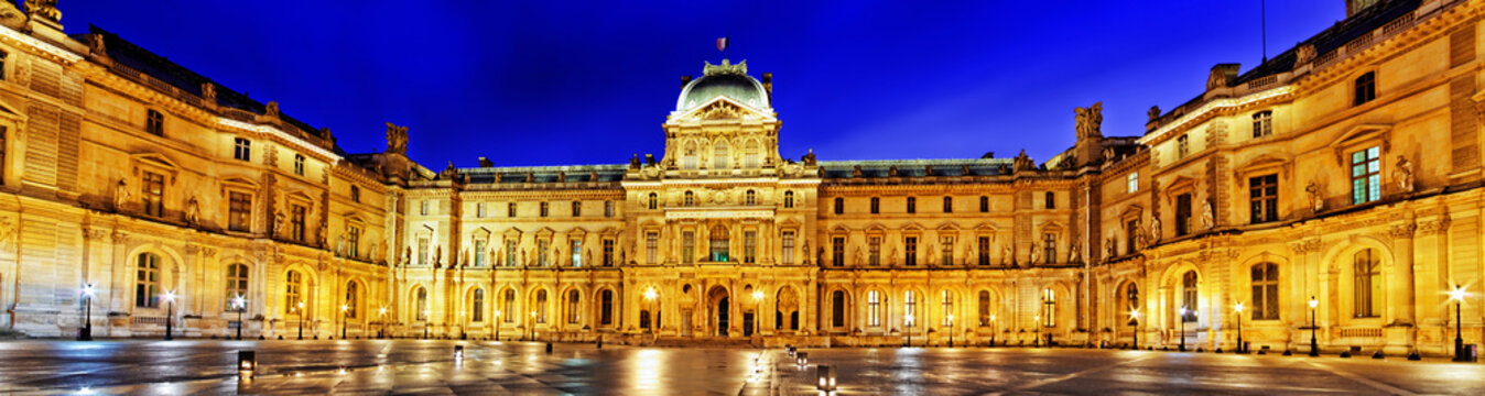 Fototapeta PARIS - APRIL 16.  Louvre museum on April, 16, 2012. The Louvre