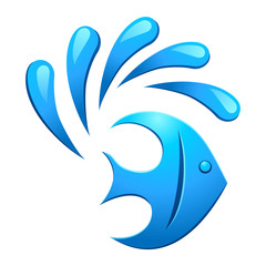 Fisch und Wassertropfen