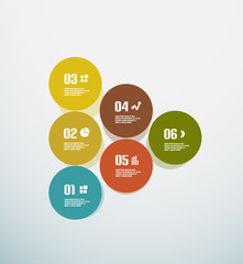 Abstract circles infographic colorful template