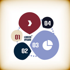 Round chart infographic template