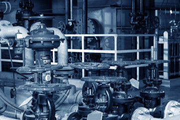 Obraz premium Closeup of a boiler room