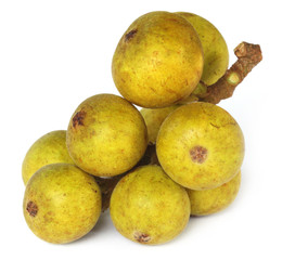 Indian figs named as Dumur fruits over white background