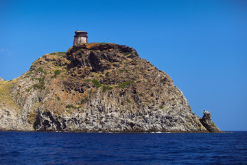 Tower on Capraia island Elba, Tuscany, Italy, Europe - 57155561