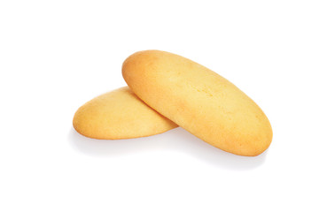 two giant lady finger cookies