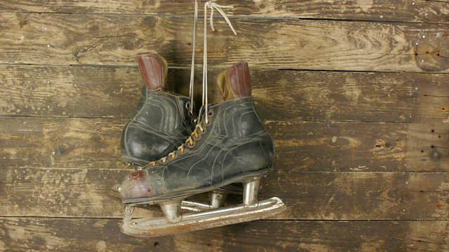 old hockey skates