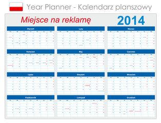 Kalendarz planszowy 2014 - obrazy, fototapety, plakaty