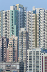 Fototapeta na wymiar Apartment buildings in Hong Kong