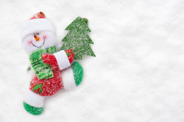 Toy Santa with Christmas tree walks