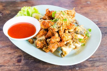 Fried frog