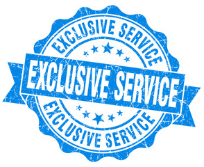 exclusive service blue vintage grunge seal