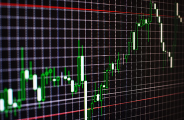 Business background of a fluctuating graph