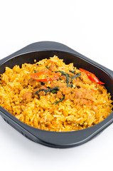 Stir fried pork with basil leaf