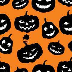 Pumpkins seamless pattern