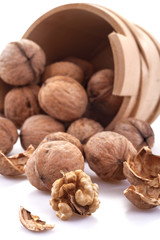 Walnuts isolated on white