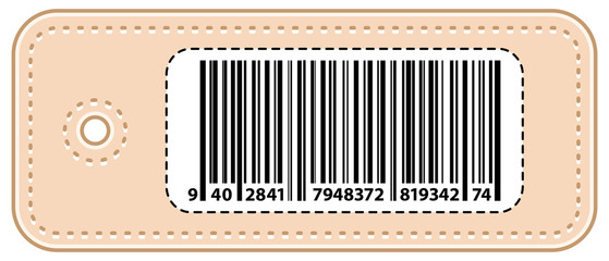 Price Tag Label With Bar Code
