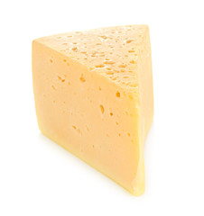 piece of cheese isolated on white