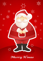 Standing Santa postcard.