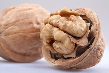 Walnuts isolated on white