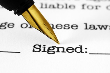 Obraz premium Fountain pen sign