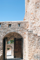 Fototapeta na wymiar Famous castle of Templar knights at Nafpctos in Greece