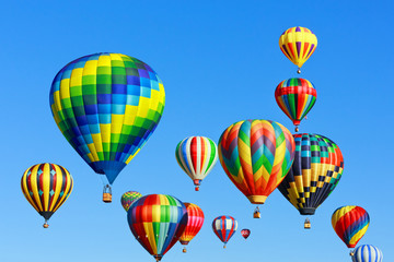 colorful hot air balloons