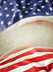 Naklejka premium American flag. Copy space