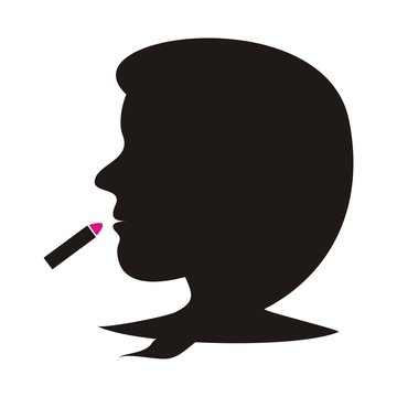 recommend clip art: Woman and lipstick