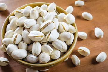 pistachio nuts in a bowl