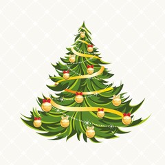 Beautiful Christmas tree isolated