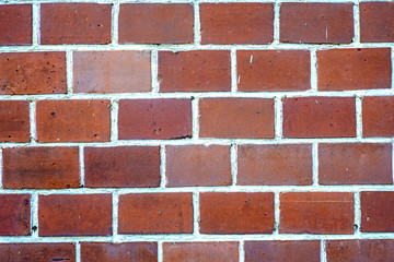 Obraz premium Klinkerwand aus roten Backsteinen