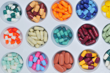 assortment of pills and capsules