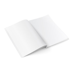 Blank magazine template with soft shadows.