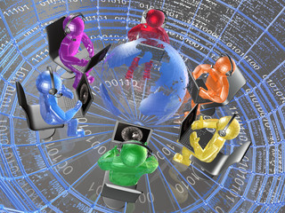 Globe and color mans