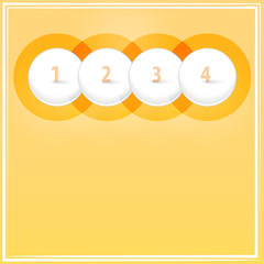 Vector background infographic template with buttons and numbers