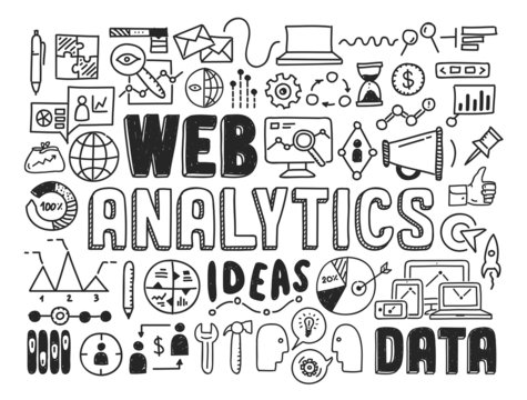 Web analytics doodle elements