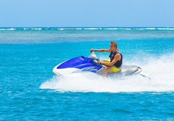 Young Man on Jet Ski
