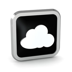 black cloud icon on a white background