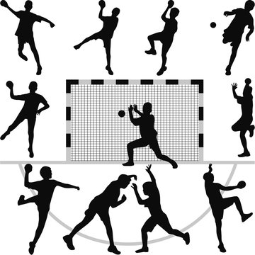handball silhouette vector