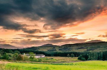 Obraz premium Sunset in the Highlands