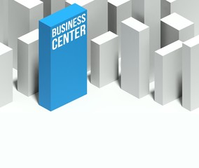 3d business center conceptual model of city