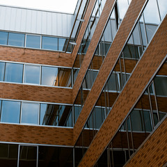 detail of office building  - glass facade