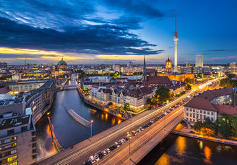 Naklejka premium Berlin, Niemcy Cityscape