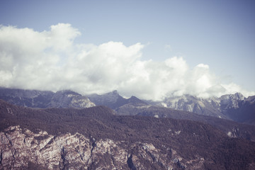 Fototapeta na wymiar Krajobraz górski - colorized zdjęcie