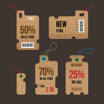 Price tags. Vector.