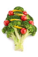 christmas tree with vegetables