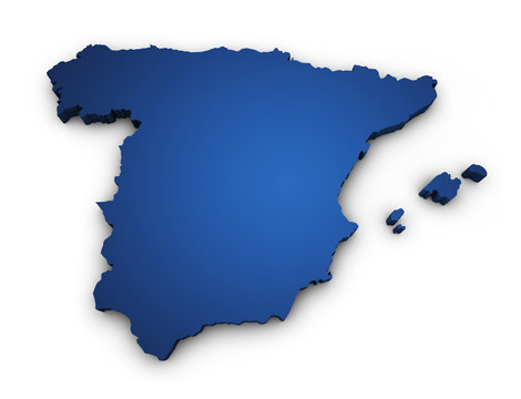 Map Of Spain 3d Shape
