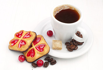Cookies and cup of coffee
