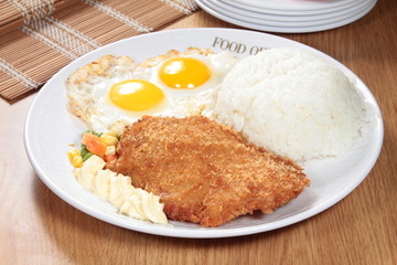 pork cutlet egg rice