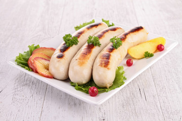 white pudding with apple